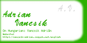 adrian vancsik business card